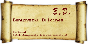 Benyovszky Dulcinea névjegykártya
